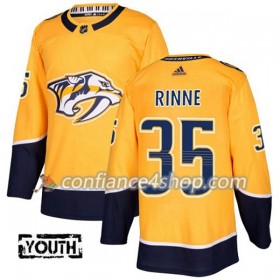 Adidas Maillot de Hockey Nashville Predators Pekka Rinne 35 2017-2018 Or Authentic - Enfant